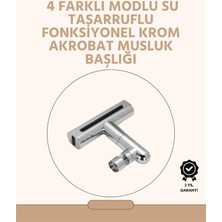 Najmaddin 360° Dönüşlü Su Akışı Başlığı | 4'ü 1 Arada Kullanım