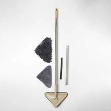 Üçgen Kendinden Sıkmalı Teleskopik Mop, Bezli Cam ve Yer Temizliği Için