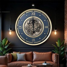 Eco Lounge Çarklı Duvar Saati 60 cm