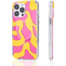 Ceponya iPhone 14 Pro Max Kılıf Magsafe Şarj Özellikli Desenli Lüx Kapak