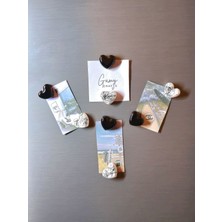 UltraMint Kalpli Buzdolabı Magnetleri Seti, Sevgi Dolu Dekorasyon 8'li