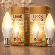 Kialed 2'li Ampul 8W E14 –günışığı