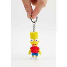 Pazarois Bart Simpson Figürlü Hareketli Anahtarlık