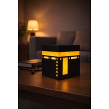 Fing Art Kâbe Tasarımlı Işıklı Dekor – Arapça Dua Detaylı Dekoratif İslami Obje, Ramazan Hediyesi (Pilli)