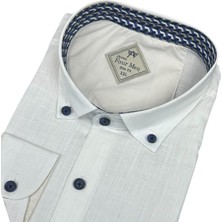 Eren Style Slim Fit Pamuklu Uzun Kollu Cepsiz Spor Gömlek (Slim Fit Kalıp)