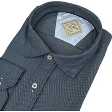 Eren Style Slim Fit Pamuklu Uzun Kollu Cepsiz Spor Gömlek (Slim Fit Kalıp)