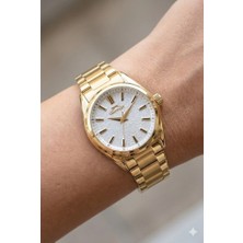 Slazenger Kadın Kol Saati | 30MM, Altın Renk Çelik Kordon, Mineral Cam, 5ATM