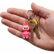 Pazarois Labubu Figürlü Hareketli Anahtarlık