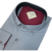 Eren Style Pamuklu Uzun Kollu Cepsiz Spor Gömlek (Slim Fit Kalıp)