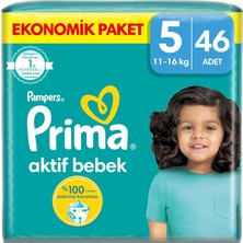 Delixa Bebek Bezi Aktif Bebek 5 Beden 46 Adet Junior Fırsat Paketi