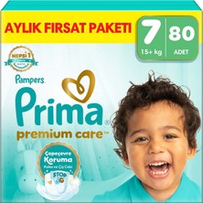 Delixa Bebek Bezi Premium Care 7 Numara 80 Adet Aylık Fırsat Paketi