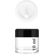 Delixa Mini Şeffaf Cam Kavanoz, 10 ml Hacimli, Sızdırmaz Kapaklı, Krem ve Kozmetik Saklama , Balm 1 Adet
