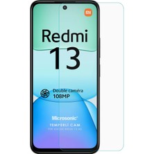 Delixa Redmi 13 4g Tempered Glass Cam Ekran Koruyucu [redmi 13 4g ile Uyumlu Ekran Koruyucu - Şeffaf]