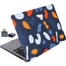 Delixa Macbook Pro Kılıf 13 Inç M1-M2 A1706-08 A1989 A2159 A2251 A2289 A2338 ile Uyumlu FRUIT01NL Siyah