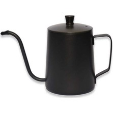 Delixa Ev Baristası Kahve Gooseneck Kettle - Çelik Kahve Demleme Dripper Kettle - Paslanmaz Çelik - 600 ml