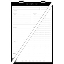Delixa Rocketbook Orbit Executive Page Pack – Akıllı Tekrar Kullanılabilir Not Defteri – Haftalık Planlayıc