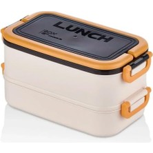 Delixa Aee® Iki Katlı Beslenme Kabı – Bpa Sıfır Kaşık ve Çatal Dahil – Sızdırmaz Pratik Öğle Yemeği , Öğren