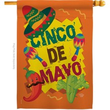 Delixa Ornament Collection Cinco De Mayo Ev Bayrağı - Yaz Meksika Fiesta Parti Kaktüs Pinataaçık Hava Yaz G