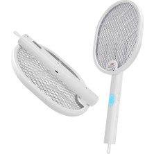 Delixa Type-C Şarjlı Uv Işıklı Sinek Raketi 1200MAH 3000V Çıkış Katlanabilir Askılı Raket Sinek Öldürücü, A