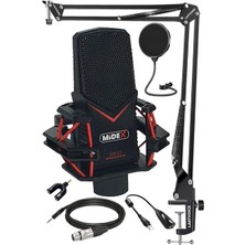 Delixa Gmx-1st Condenser Stüdyo Mikrofonu Pc ve Telefon (Stand ve Filtreli)