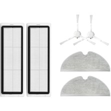 Delixa Vacuum Mop 1c/2c/ F9 Uyumlu Yedek Hepa Filtre Yan Fırça Mop-6 Parça