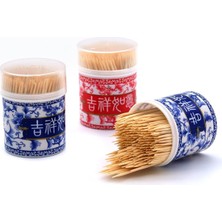 Delixa Bambu Kürdan 900 Adet 3 Paket, Meze, Meyve ve Diş Temizliği Için Bambu Kürdanlar, Yuvarlak Çift Sivr