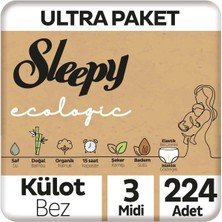 Delixa Ecologic Ultra Paket Külot Bez 3 Numara 224 Adet