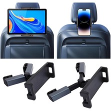 Delixa Kyrotech Araç Koltuk Arkası Tablet Tutucu, Telefon Tutucu, Tablet/telefon Tutucu, 360° iPad Pro 12.9