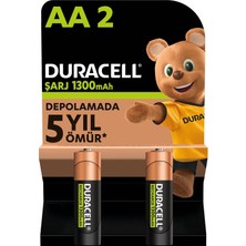 Delixa Şarj Edilebilir Pil Aa Kalem (2'li Paket), 1300 Mah Nimh, 2000 Sarj Döngüsü, Önceden Sarj Edilmiştir