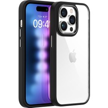 Delixa Labs iPhone 15 Pro Max ile Uyumlu New Air Bumper Kılıf, Koruyucu Telefon Kılıfı (Siyah)