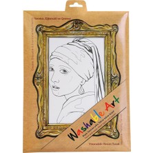 Delixa Akademi Çocuk Funny Mat Washable Art Johannes Vermeer Girl With A Pearl Earring