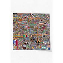 Delixa Postermanya (PSTER21039) Reddit R Place 2022 Kare Poster 100 x 100