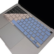 Delixa MacBook Air 13 Inç Klavye Koruyucu – A2179/A2337 M1 Uyumlu • Türkçe Q Baskı Stiker • Ultra Ince Sili