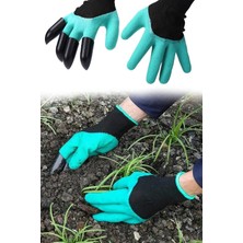 Delixa Hombak Kolay Fide Dikme Toprak Kazma Eldiveni - Sert Plastik Tırnaklı Bahçe Eldiveni