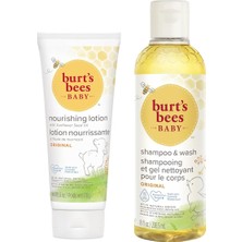 Delixa Burt's Bebek Saç ve Vücut Şampuanı 236.5ML + Ayçiçeği Tohumu Yağı Özlü Besleyici Bebek Losyonu 170GR