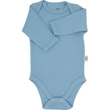 Delixa PREMIUM%100 Pamuk Çıt Çıtlı Uzun Kollu Bebek Body Bebek Zıbın Bebek Atlet