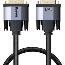 Delixa Enjoyment, DVI & DVI Görüntü Aktarma Kablosu, 1 Metre, Siyah - Gri
