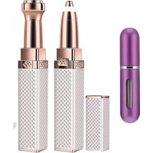 Delixa Luxury 2 Başlıklı Kıl Tüy Bıyık Kaş Alma Epilatörü ve Mini Parfüm Şişesi