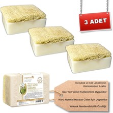 Delixa Doğal Kabak Lifli Keçi Sütü Sabunu 120 gr x 3 Adet Tüm Cilt Tipleri Için Nemlendirici ve Yenileyici