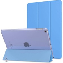 Delixa iPad 9. Nesil 10.2 ile Uyumlu Kılıf Pu Deri Standlı Case A2602 A2603 A2604 A2605 Turkuaz