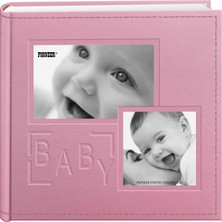 Delixa Fotoğraf Albümleri 200 Cepli Kabartmalı "bebek Çerçeve Cover Albüm 4 Adet 6 Baskı Için, Pembe