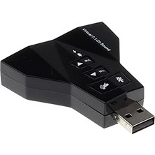 Delixa 4931 7.1 7 Kanal Mikrofon Destekli Çift Girişli Çevirici Harici USB Ses Kartı