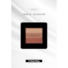 Delixa Yumuşak Dokulu, Dökülme Yapmayan 3 Renkli Göz Farı Triple Shadow No.17 (Heart Ring)