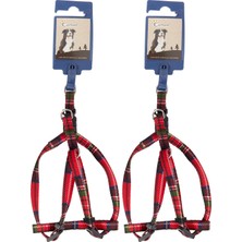 Delixa 206111 Köpekler Için Bez Tasma, Kırmızı-Siyah 2li Paket