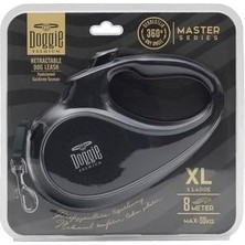Delixa Master Otomatik Köpek Uzatma Tasması Xlarge Siyah 50 kg 8 mt