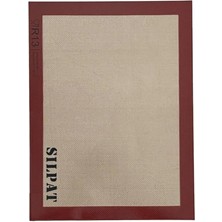 Delixa Silikon Pişirme Matı, Turuncu Kenarlı, Yapışmaz Fırın Tepsisi Altlığı