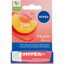 Delixa Şeftali Dudak Bakım Kremi 4,8 Gr, 24 Saat Nemlendirici, Doğal Yağlar, Gün Boyu Dudak Bakımı, Şeftali