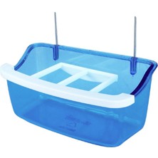 Delixa Beak's Kuş Yemlikleri, 10 cm Telli Izgaralı Yemlik, Mavi x 32 Adet