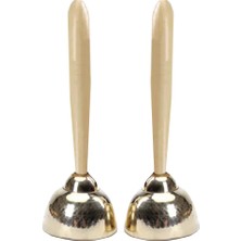 Delixa Orf-Zl-35 Örf Aletleri Ahşap Saplı El Zili (1 Çift)