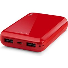 Delixa 2BB174K Recharger S Taşınabilir Şarj Aleti / Powerbank, 10.000 Mah, Kırmızı